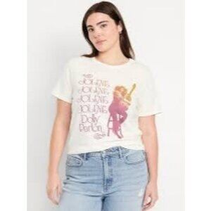 NWOT Old Navy Dolly Parton Graphic Tee Jolene Womens L Cotton Country Soft
